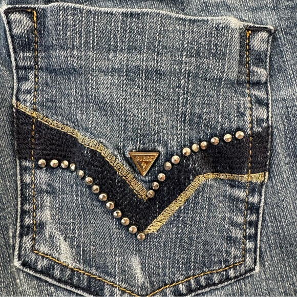 Guess Daredevil Studded Bootcut Jeans Size 30 - Picture 2 of 13